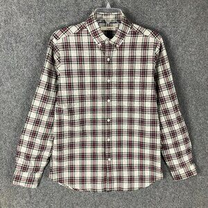 Hawker Rye Button Down Shirt Men's Small‎ Regular Long Sleeve Plaid 100% Cotton